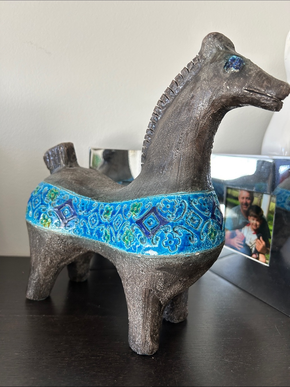 vtg Aldo Londi Art pottery horse sculpture Bitossi 10x10x5
